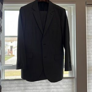 Express Black Pinstripe Suit